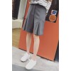 TE5268QBY New style Korean fashion casual empire waist wide leg half long pants