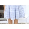 TE5274QBY Sweet fresh preppy style checks bowknot off shoulder doll dress