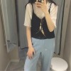 TE798XBB Summer new style joker tassel knitting vest