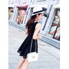 TE9920YBF Square collar sleeveless slim lace dress