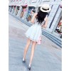 TE9920YBF Square collar sleeveless slim lace dress