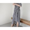 TE6433YZS Fashion vertical stripes irregular slim waist dress