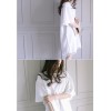 TE6438YZS Preppy style gentlewomen lace tassel loose dress