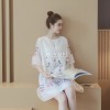 TE8810SYM Interest cartoon embroidery organza maternity dress