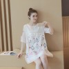 TE8810SYM Interest cartoon embroidery organza maternity dress