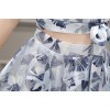 TE8827JDYJ Temperament print v neck two pieces dress