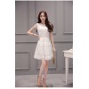 TE8828JDYJ Fresh grenadine splicing A line slim dress