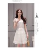 TE8828JDYJ Fresh grenadine splicing A line slim dress