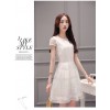 TE8828JDYJ Fresh grenadine splicing A line slim dress