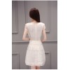 TE8828JDYJ Fresh grenadine splicing A line slim dress