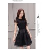 TE8828JDYJ Fresh grenadine splicing A line slim dress