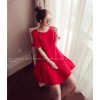 TE8855SYM Flouncing loose slim maternity dress