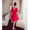 TE8855SYM Flouncing loose slim maternity dress