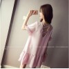 TE8855SYM Flouncing loose slim maternity dress