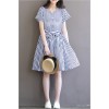 TE8869SYM Stripes chiffon maternity dress