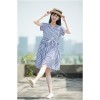 TE8869SYM Stripes chiffon maternity dress