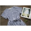 TE8869SYM Stripes chiffon maternity dress