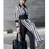 TE1547GJWL Korean fashion stripes long sunscreen shirt