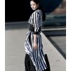 TE1547GJWL Korean fashion stripes long sunscreen shirt