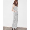 TE3050YZS Europe fashion stripes casual empire waist wide leg jumpsuit