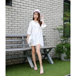 TE6439YZS Hollow out lace lacing breast batwing sleeve maternity dress