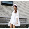 TE6439YZS Hollow out lace lacing breast batwing sleeve maternity dress