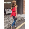 TE6442YZS Fashion slim waist temperament hollow out backless chiffon tops