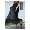 TE6443YZS Europe fashion chiffon long sexy skirt with leopard vest