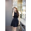 TE9288WMSS Korean fashion splicing slim sexy sleeveless dress