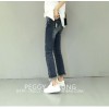 TE5080DDFS New style abrade bottom irregular tassel bell-bottoms jeans