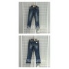 TE5080DDFS New style abrade bottom irregular tassel bell-bottoms jeans