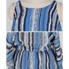 TE6452YZS Colorful stripes contract color geometry pattern scrawl fake two piece jumpsuit