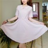 TE649YRYY Japanese fashion sweet two side wear lacing bowknot stripes dress