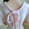 TE649YRYY Japanese fashion sweet two side wear lacing bowknot stripes dress