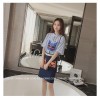 TE6558MN New style Little Devil stripes shirt with tight hip skirt