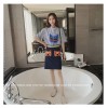 TE6558MN New style Little Devil stripes shirt with tight hip skirt