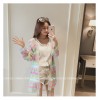 TE6742YRYY Loose slim fashion colorful stripes sunscreen coat