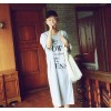 TE6454YZS Letters print loose long t-shirt dress