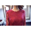 TE9221WMSS Europe fashion OL temperament lace long sleeve dress