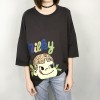 TE305DDNZ Plus size cute girl print loose round neck fleece t-shirt