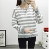 TE6640BYZJ Korean fashion joker stripes preppy style long sleeve t-shirt