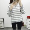 TE6640BYZJ Korean fashion joker stripes preppy style long sleeve t-shirt