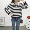 TE6640BYZJ Korean fashion joker stripes preppy style long sleeve t-shirt