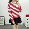 TE6640BYZJ Korean fashion joker stripes preppy style long sleeve t-shirt