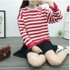 TE6640BYZJ Korean fashion joker stripes preppy style long sleeve t-shirt