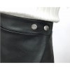 TE6646BYZJ joker pure color slim PU leather skirt