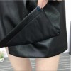 TE6646BYZJ joker pure color slim PU leather skirt