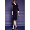 TE6675VIP Autumn new style pure color OL temperament tight hip dress