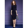 TE6675VIP Autumn new style pure color OL temperament tight hip dress