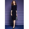 TE6675VIP Autumn new style pure color OL temperament tight hip dress